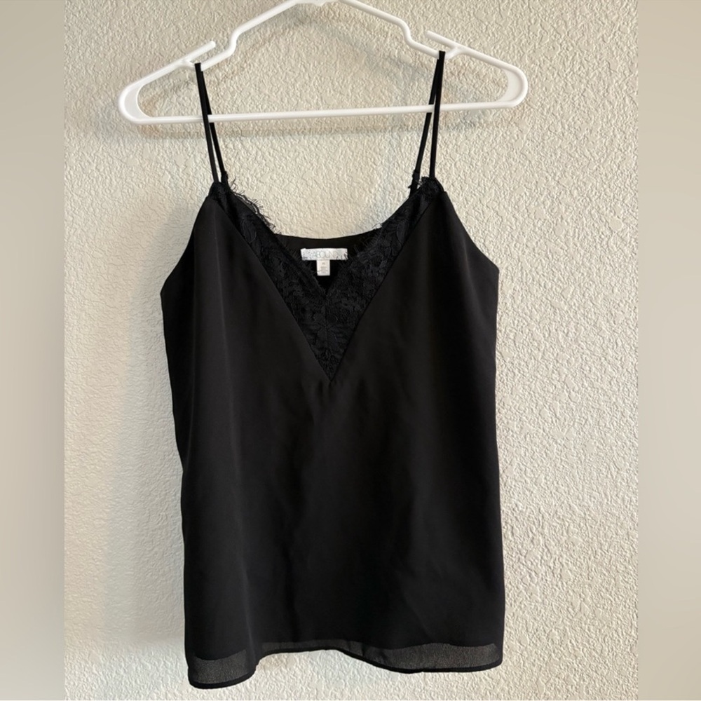 Abound Black Fitted Camisole with Spaghetti Straps